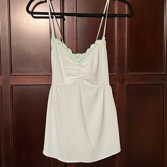 Naked Zebra Crochet Tank Top - Color Mint Green Size Small NWT - Picture 1 of 5